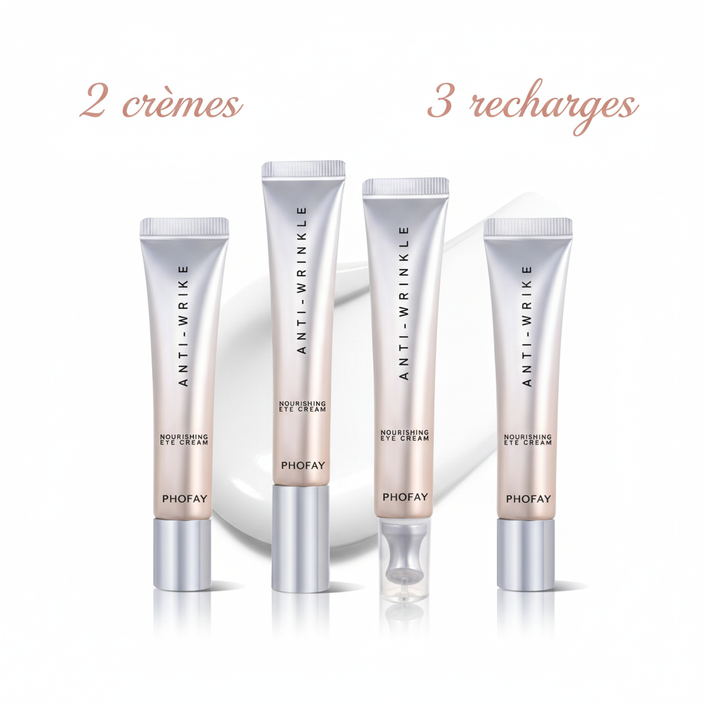 Crème Contour des Yeux Anti-Âge - Hydratation Intense & Massage Lissant