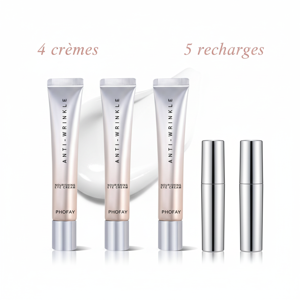 Crème Contour des Yeux Anti-Âge - Hydratation Intense & Massage Lissant