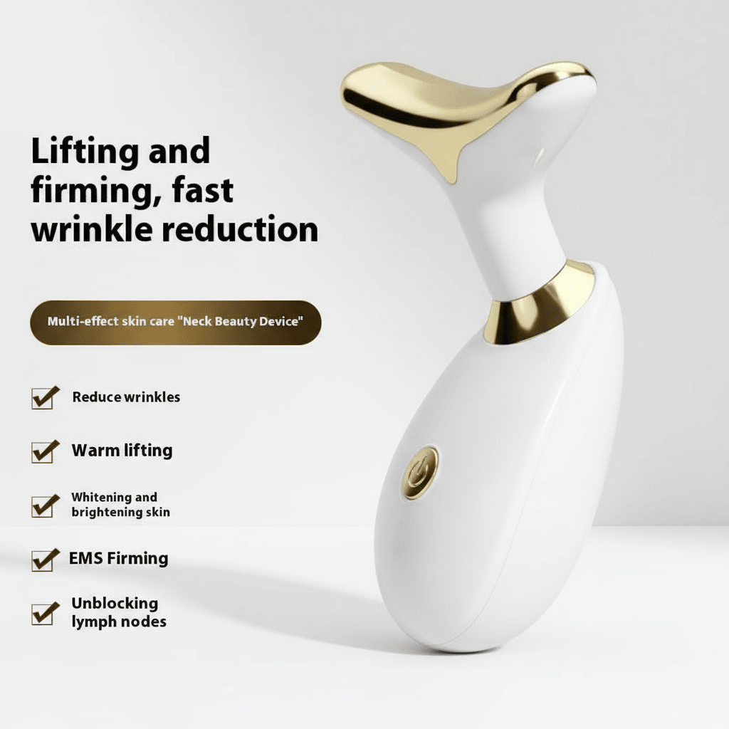 Appareil de Massage Facial Électrique - Soin Anti - Âge LED - Reflets lumineux