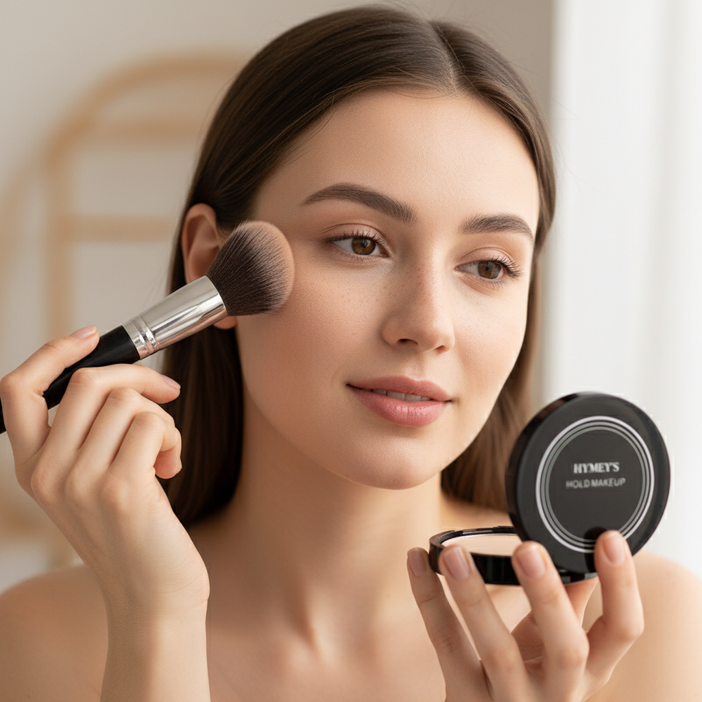 Application fond de teint poudre