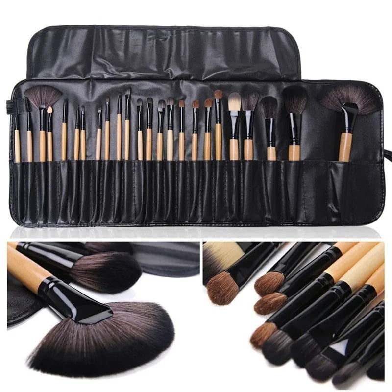 Trousse 24 Pinceaux Maquillage Professionnels | Reflets Lumineux