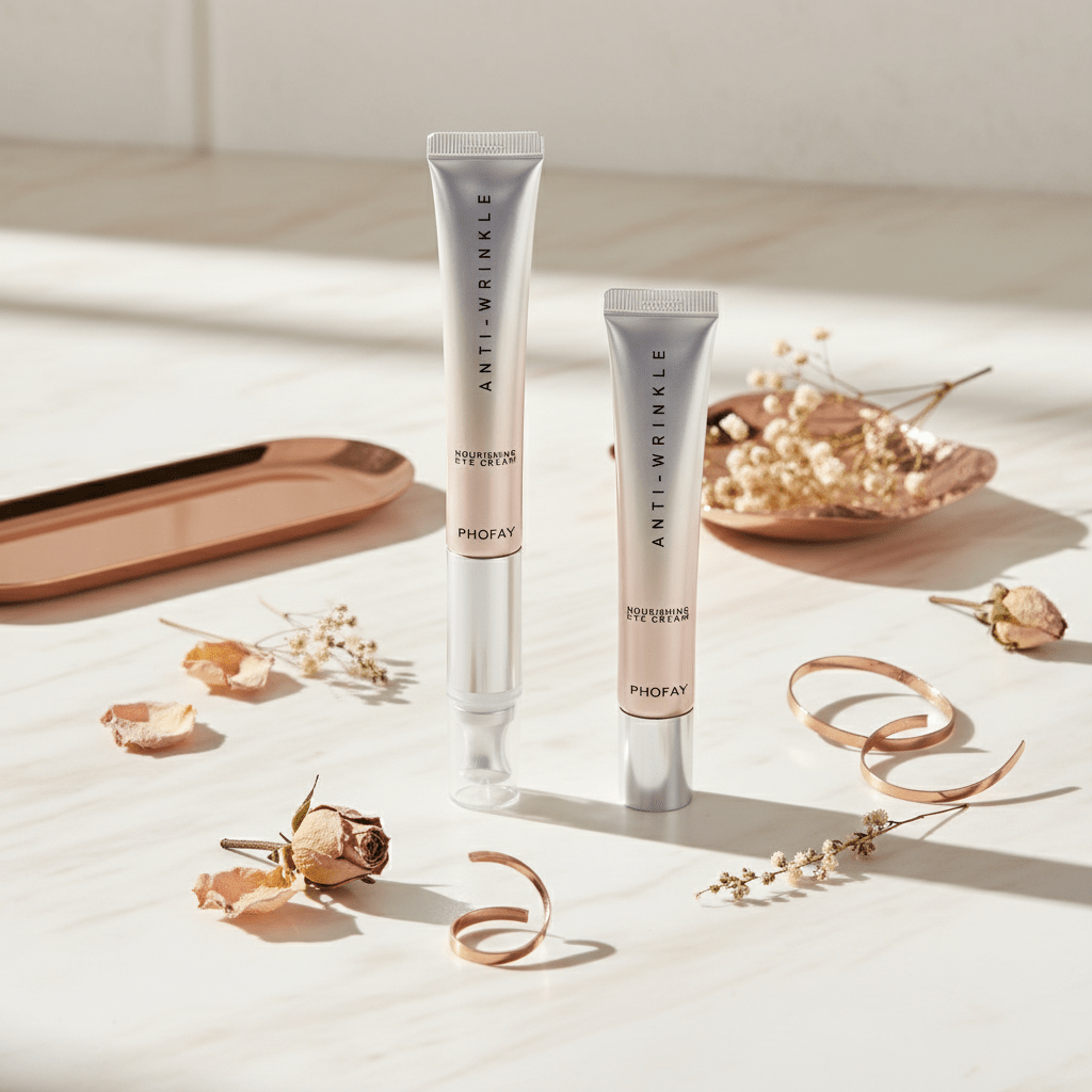 Crème Contour des Yeux Anti - Âge - Hydratation Intense & Massage Lissant - Reflets lumineux