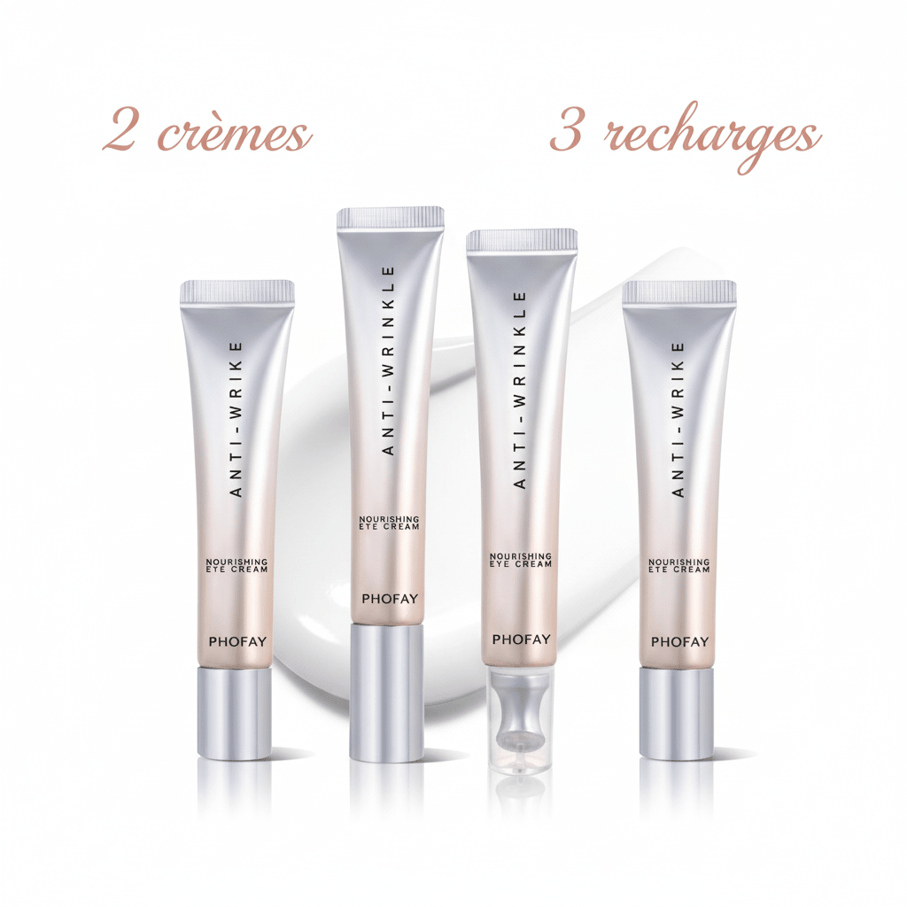 Crème Contour des Yeux Anti - Âge - Hydratation Intense & Massage Lissant - Reflets lumineux