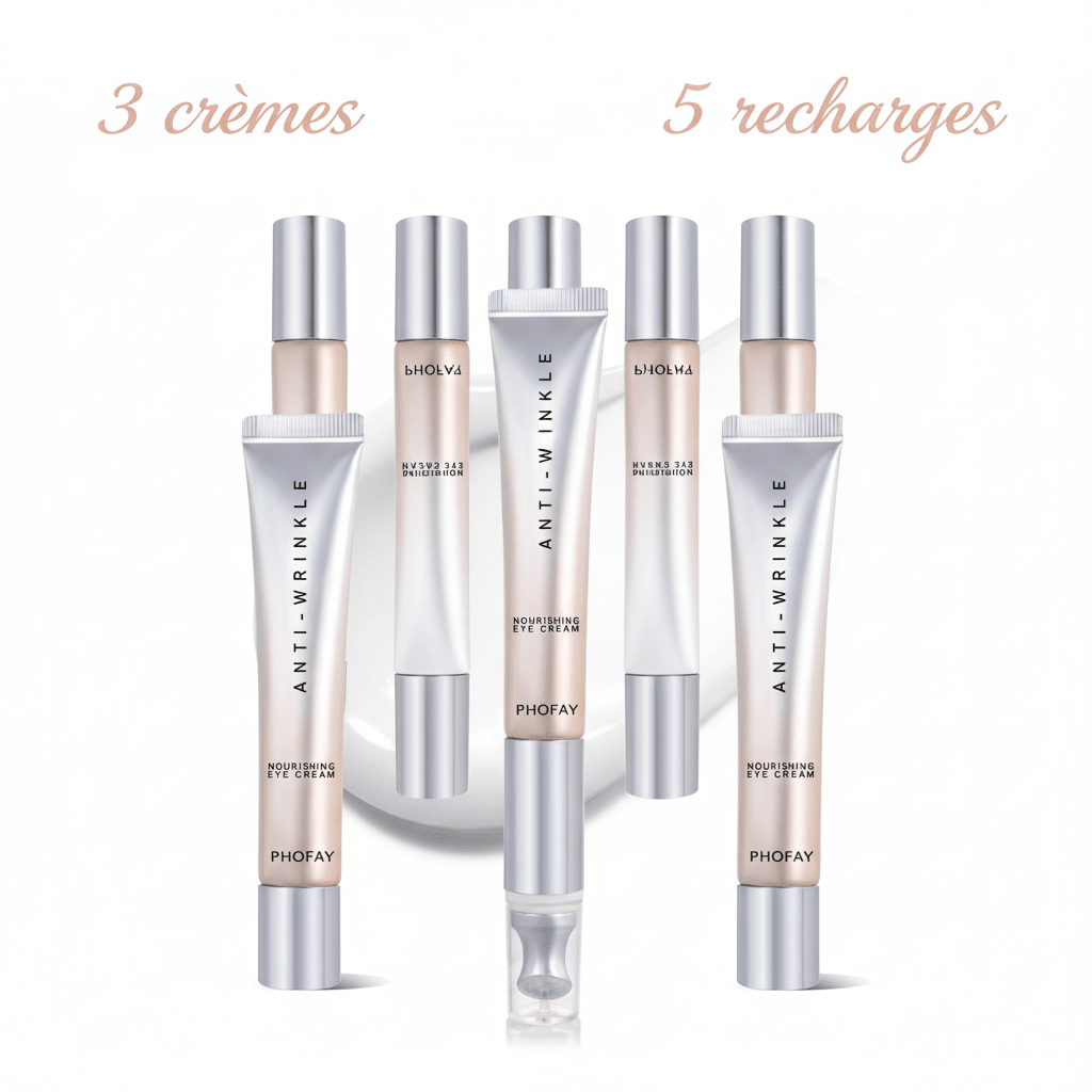 Crème Contour des Yeux Anti - Âge - Hydratation Intense & Massage Lissant - Reflets lumineux