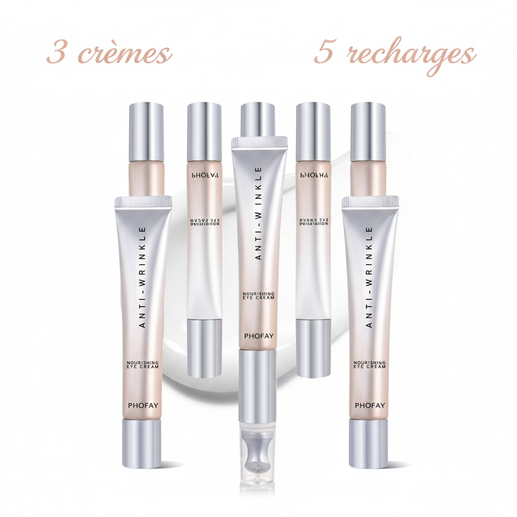 Crème Contour des Yeux Anti-Âge - Hydratation Intense & Massage Lissant