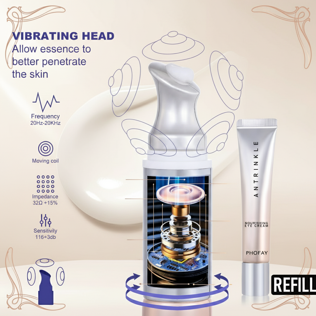 Crème Contour des Yeux Anti-Âge - Hydratation Intense & Massage Lissant