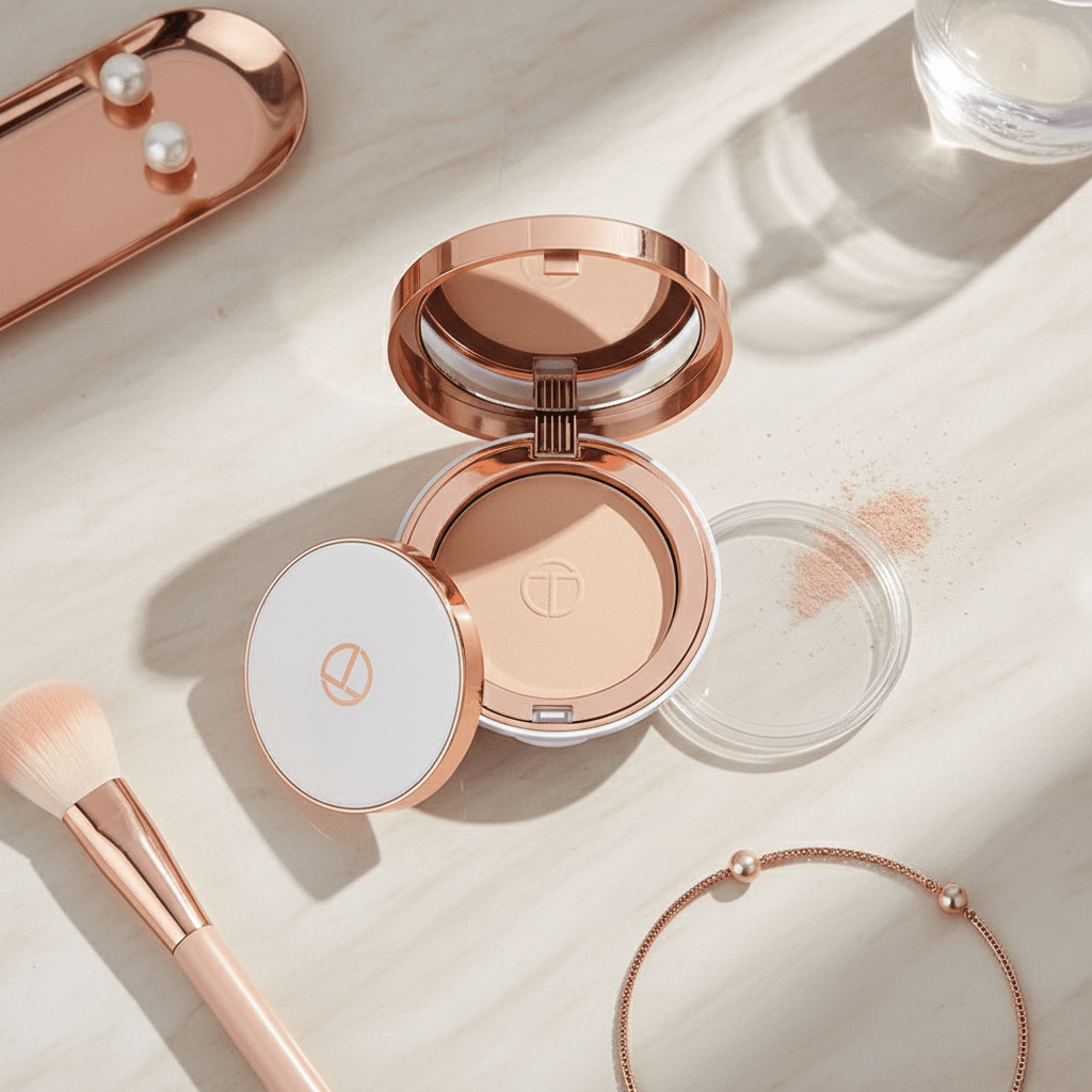 Poudre Matifiante Soyeuse - Fixateur de Maquillage Longue Tenue - Reflets lumineux