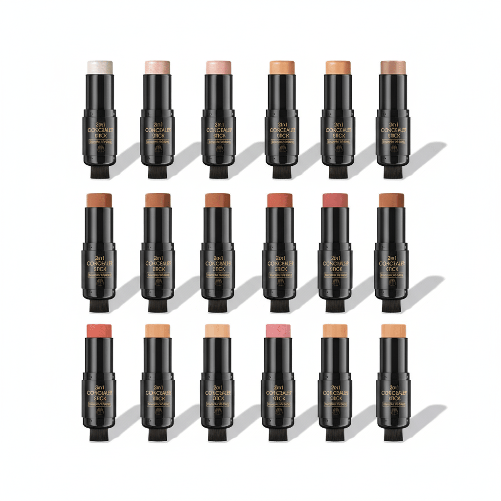 Stick Contour Double - Face Blush Highlighter avec Pinceau | Maquillage Professionnel - Reflets lumineux