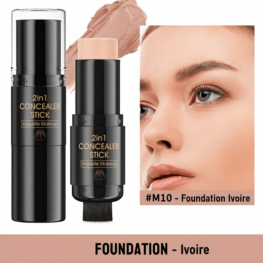 Stick Contour Double - Face Blush Highlighter avec Pinceau | Maquillage Professionnel - Reflets lumineux