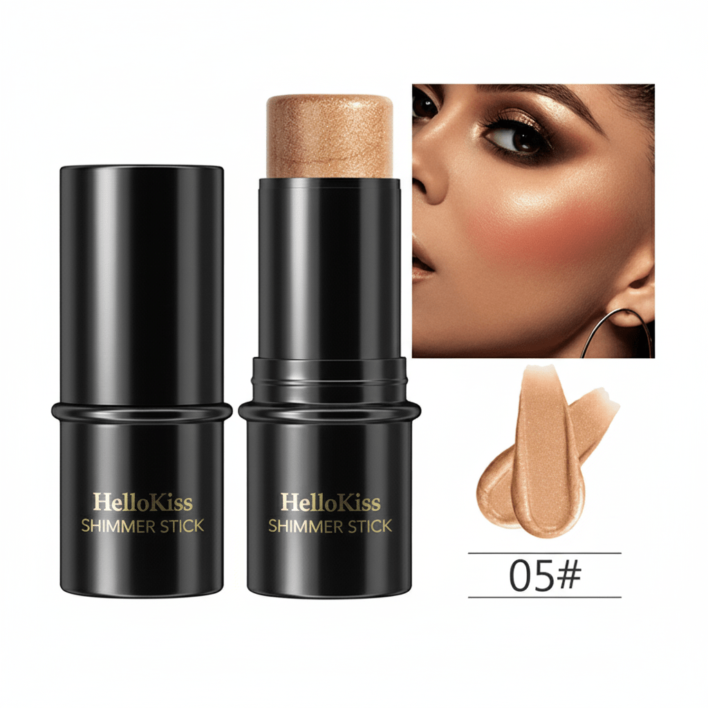 Stick illuminateur bronzant, blush, correcteur, rouge à lèvres - Reflets lumineux